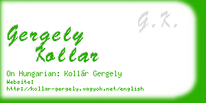 gergely kollar business card
