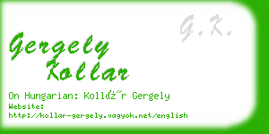 gergely kollar business card